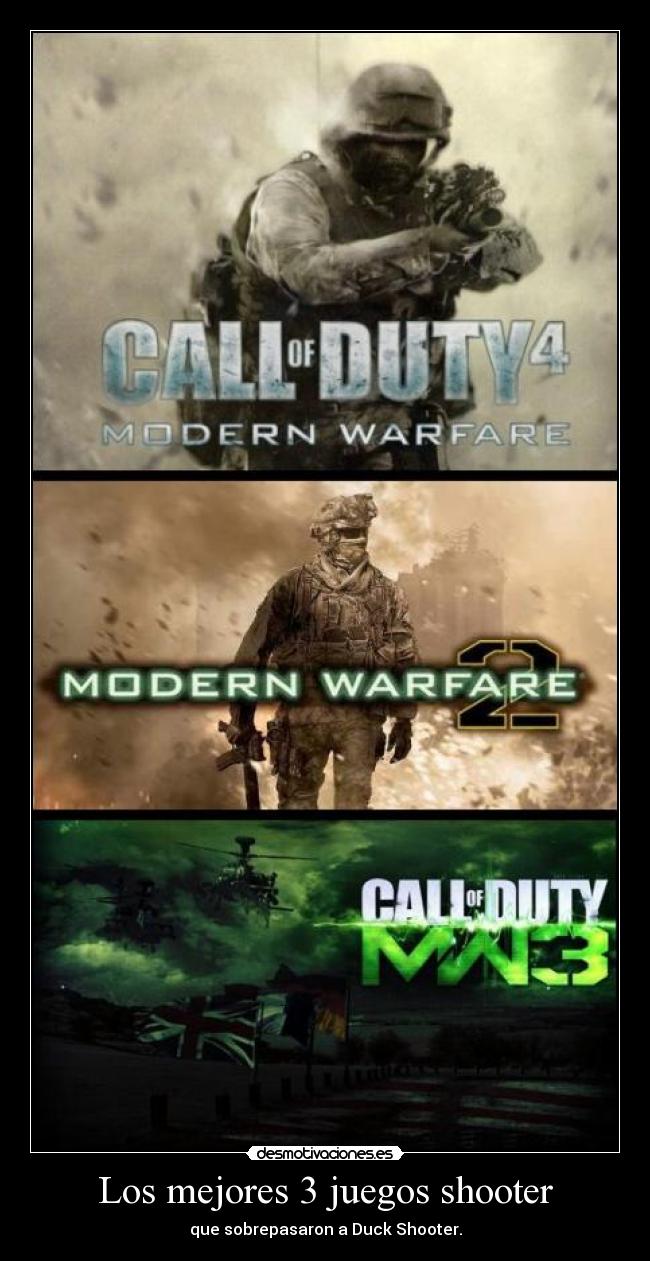 Los mejores 3 juegos shooter - que sobrepasaron a Duck Shooter.