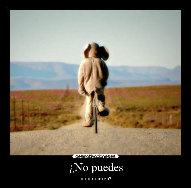 ¿No puedes - o no quieres?