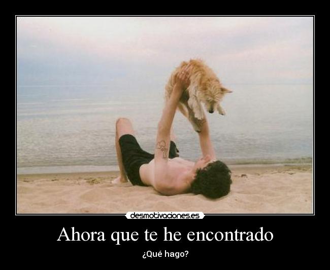 Ahora que te he encontrado - ¿Qué hago?