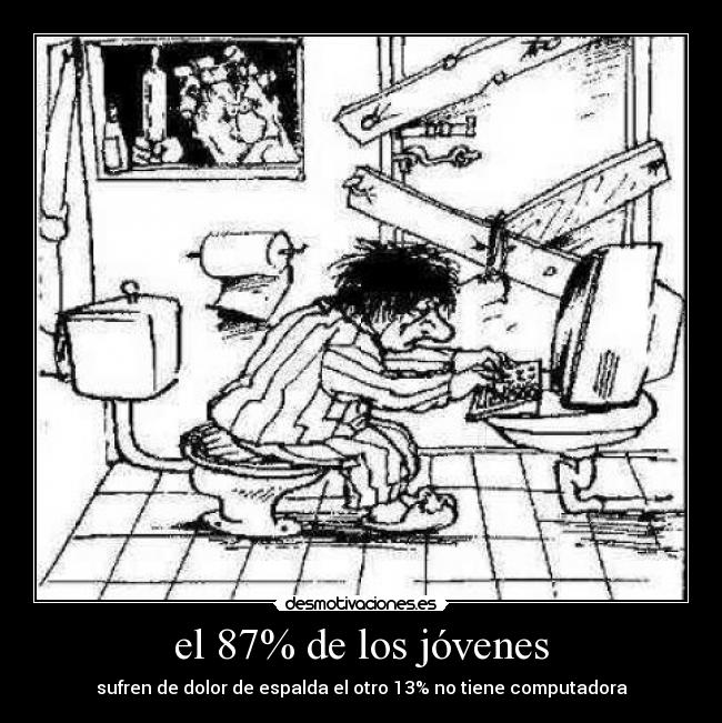 el 87% de los jóvenes -