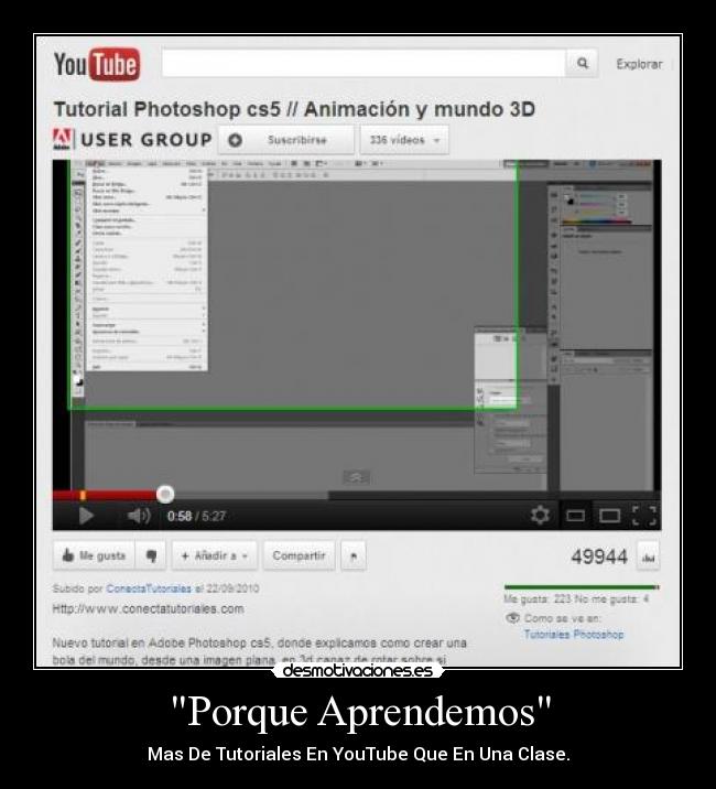 carteles tutoriales aprender escuela clase youtube desmotivaciones