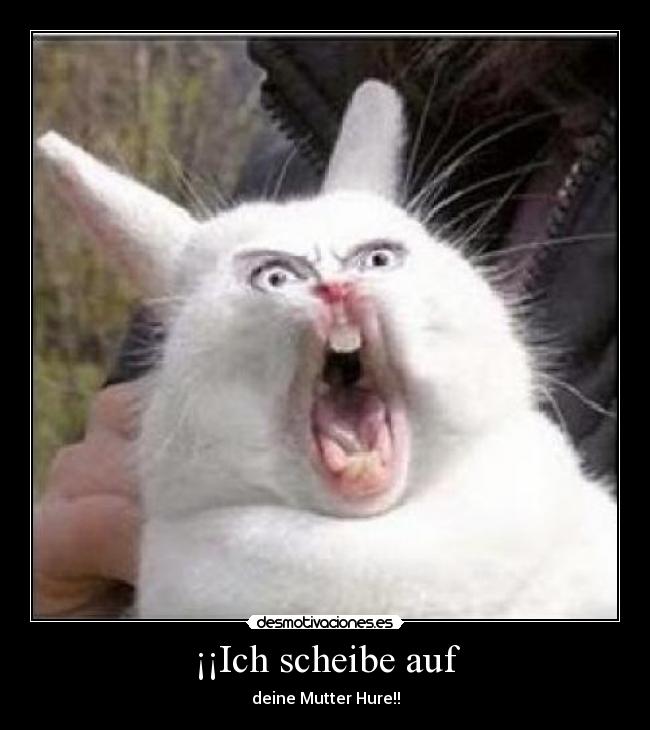 ¡¡Ich scheibe auf - deine Mutter Hure!!