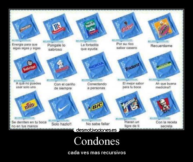 carteles condones desmotivaciones