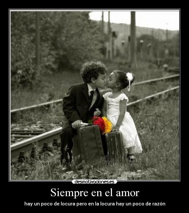 Siempre en el amor - hay un poco de locura pero en la locura hay un poco de razón