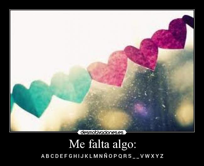 Me falta algo: -