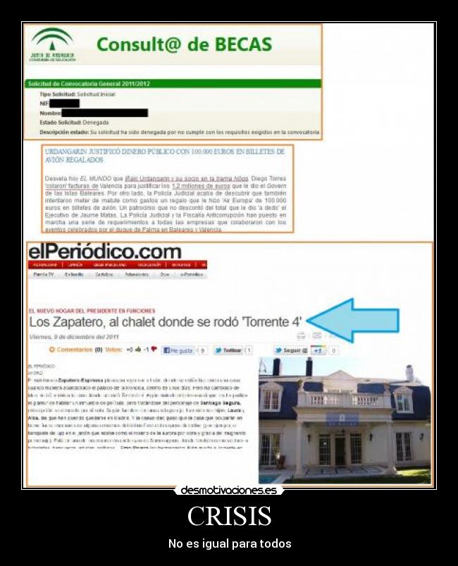 carteles espana crisis inaki urdangarin zapatero desmotivaciones