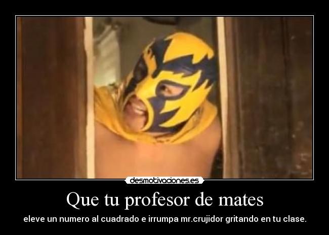Que tu profesor de mates -