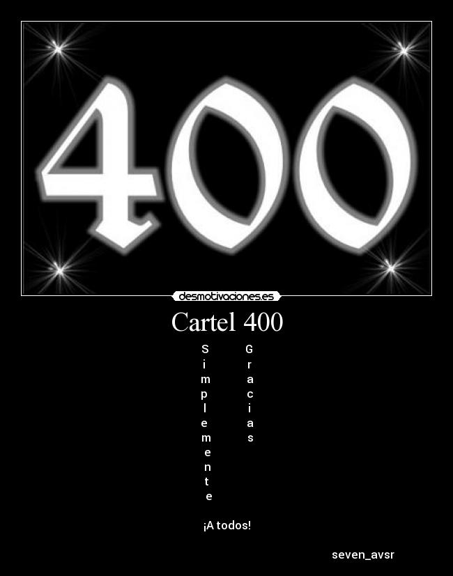 Cartel 400 - 