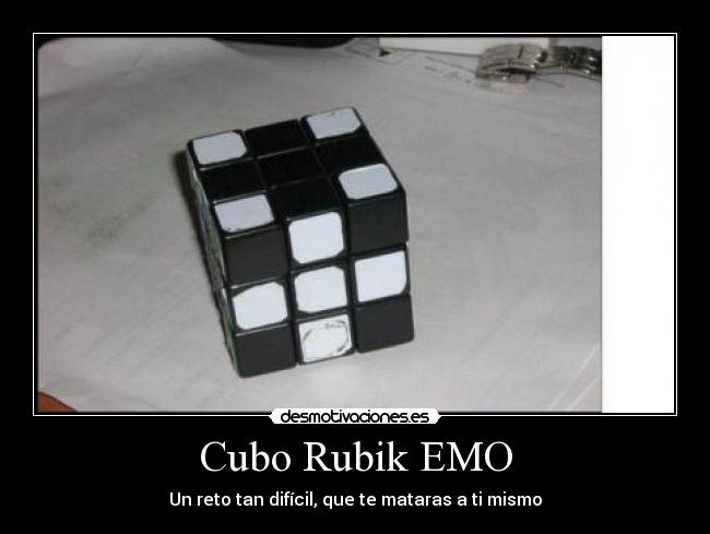 Cubo Rubik EMO - Un reto tan difícil, que te mataras a ti mismo