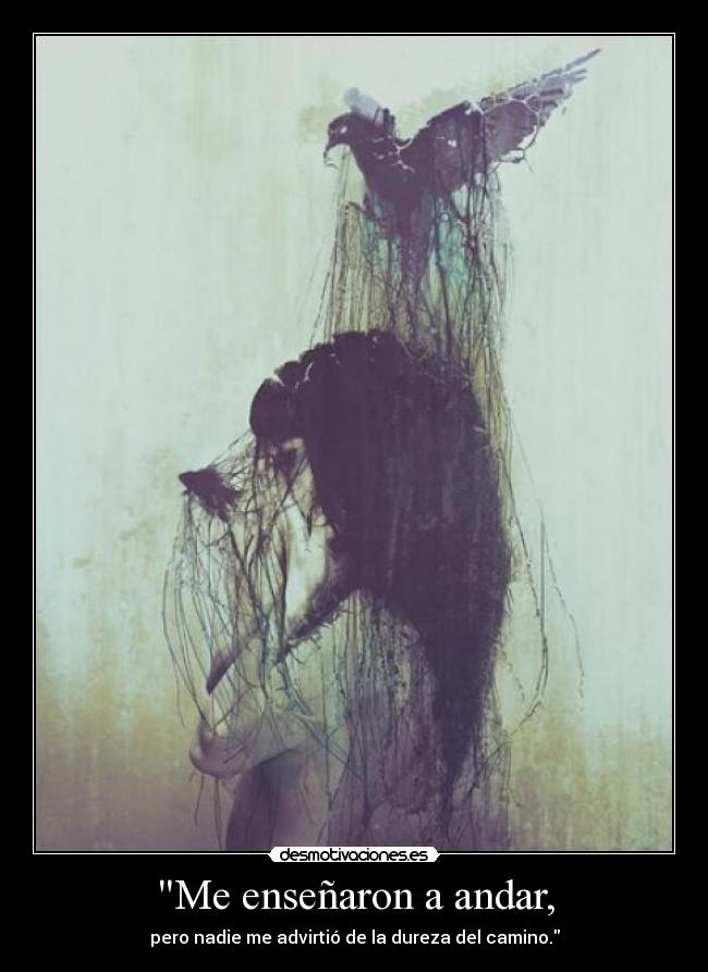 Me enseñaron a andar, -
