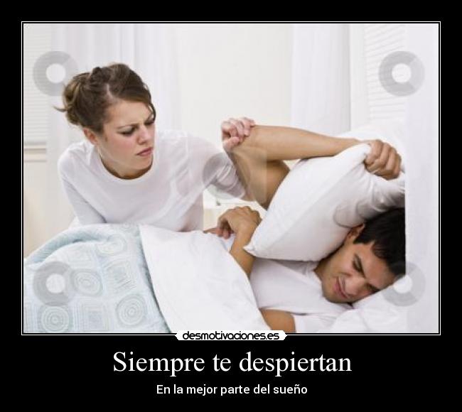 Siempre te despiertan -