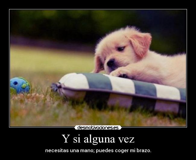 Y si alguna vez - necesitas una mano; puedes coger mi brazo.