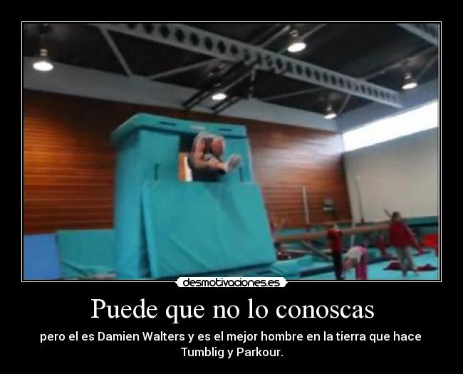 carteles damien walter mejor tumbling parkour tierra desmotivaciones