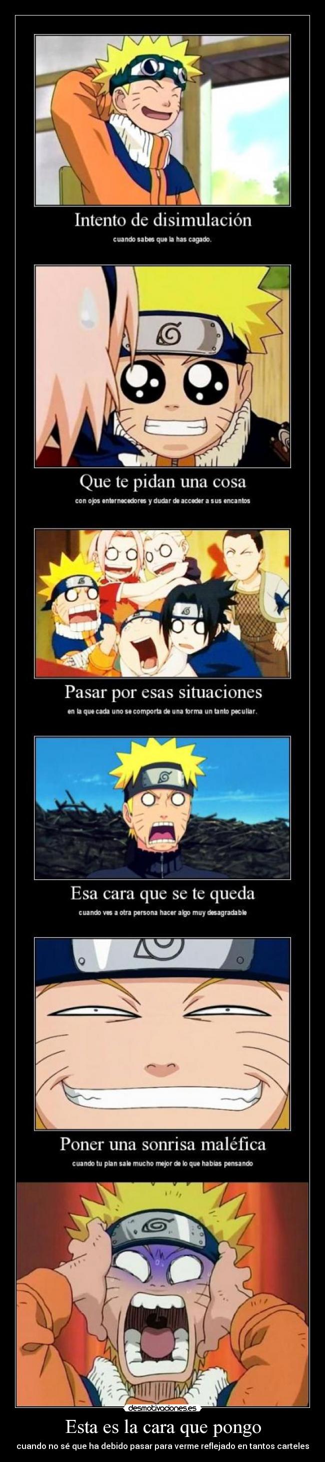 Esta es la cara que pongo - cuando no sé que ha debido pasar para verme reflejado en tantos carteles
