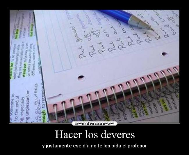 Hacer los deveres - 