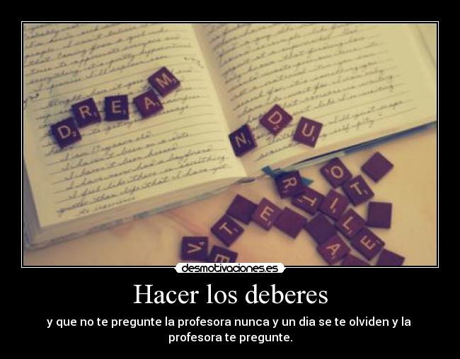 Hacer los deberes -