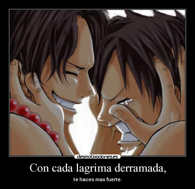 carteles one piece luffy ace kaze sagashite anime desmotivaciones