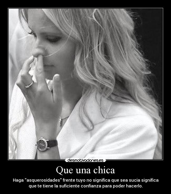 Que una chica -
