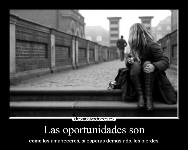 Las oportunidades son -