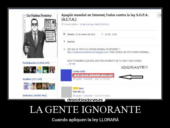 LA GENTE IGNORANTE -