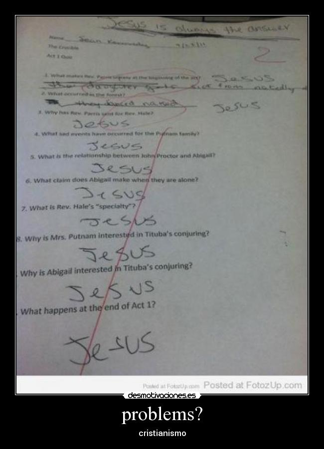carteles problems cristianismo desmotivaciones