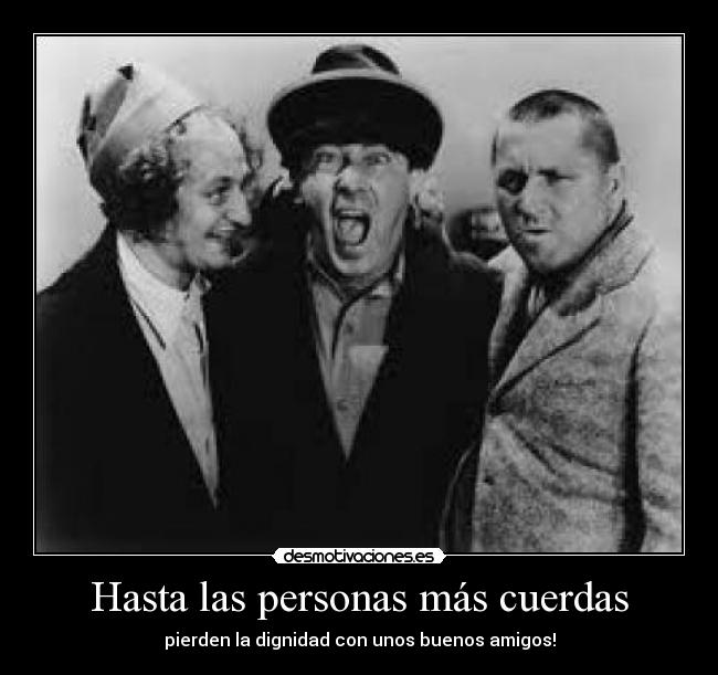 Hasta las personas más cuerdas - pierden la dignidad con unos buenos amigos!