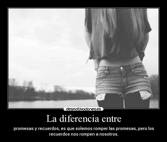 La diferencia entre -