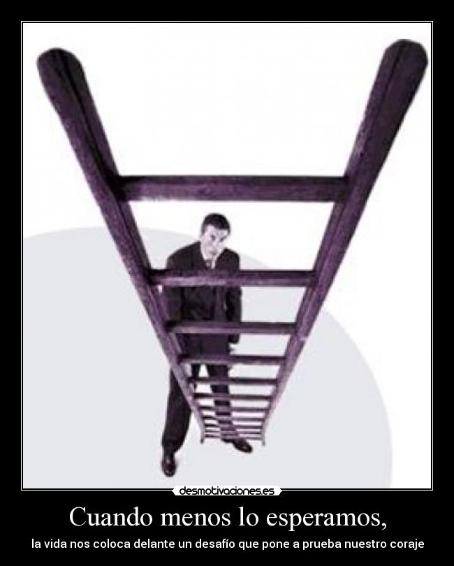 Cuando menos lo esperamos, - 