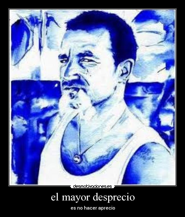 el mayor desprecio - es no hacer aprecio