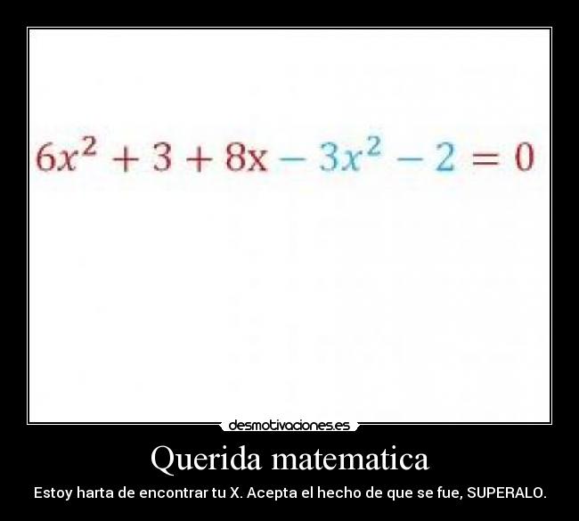 carteles matematica desmotivaciones