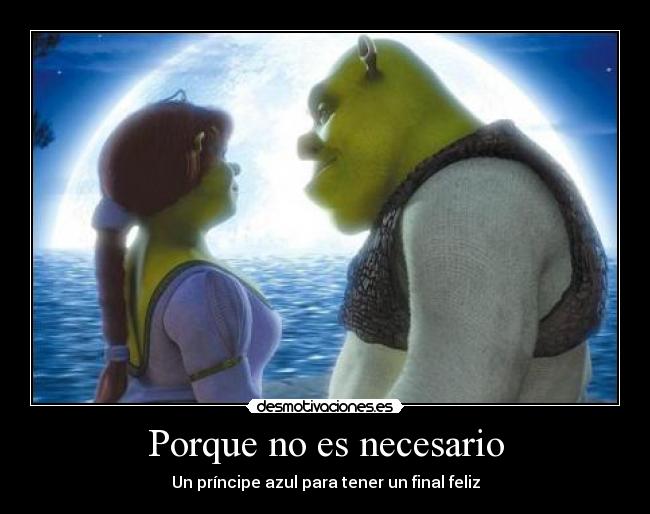 carteles shrek principe final feliz desmotivaciones