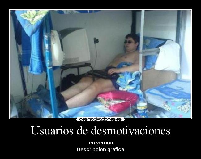 Usuarios de desmotivaciones - en verano
Descripción gráfica
