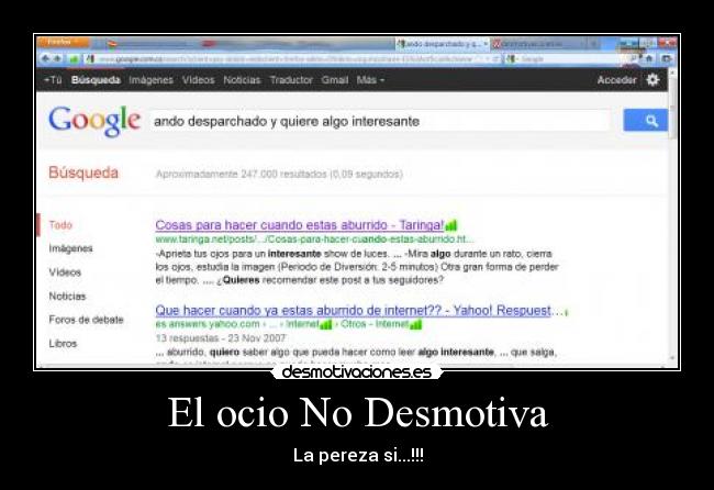 El ocio No Desmotiva -