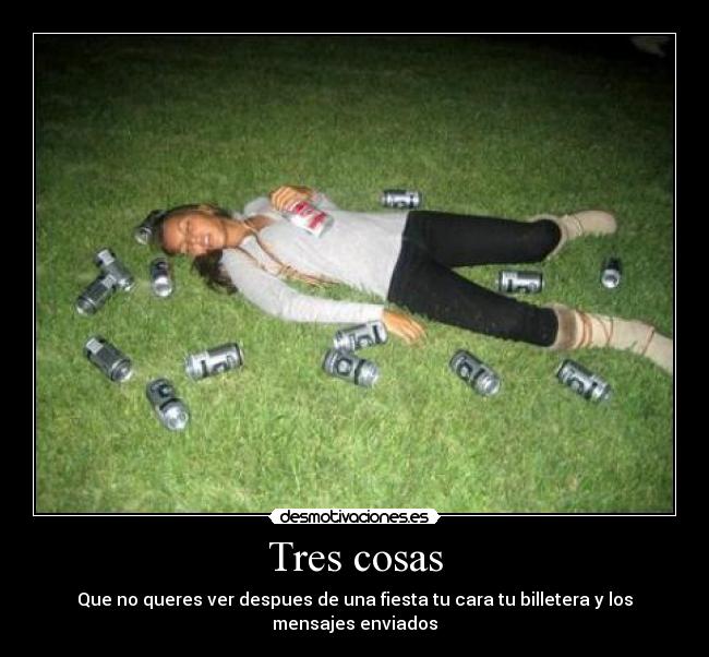 carteles tres cosas desmotivaciones
