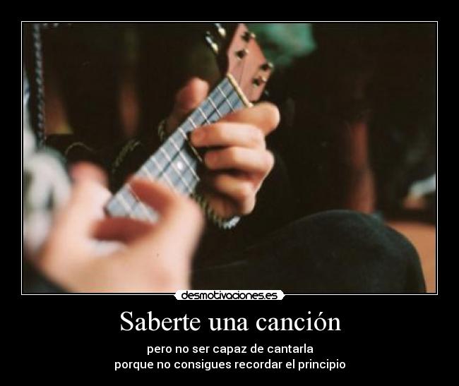 Saberte una canción -