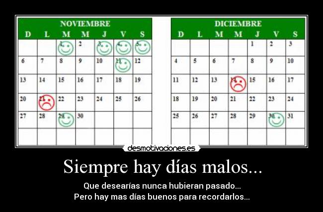 Siempre hay días malos... -