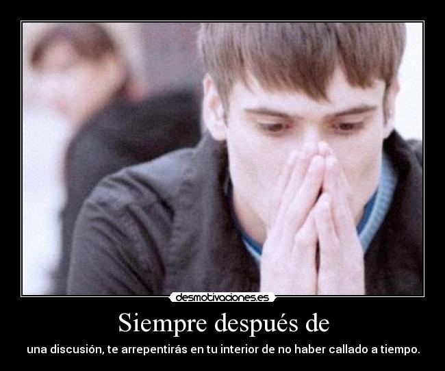 Siempre después de -
