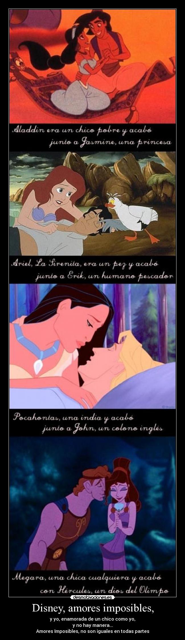 Disney, amores imposibles, - 