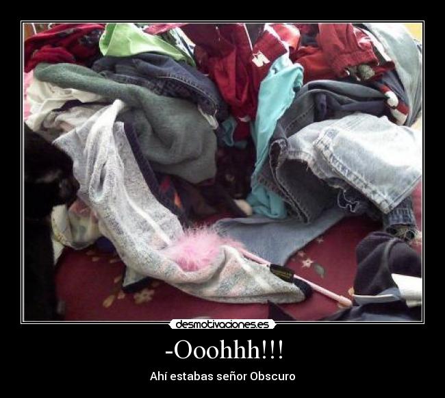 -Ooohhh!!! - Ahí estabas señor Obscuro