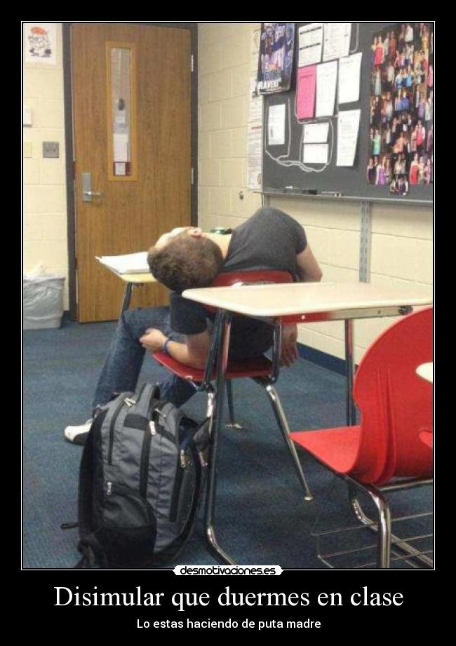 Disimular que duermes en clase - 