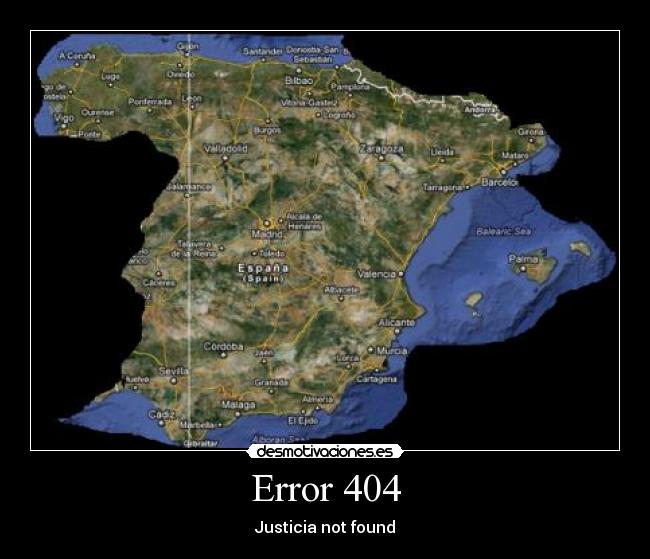 Error 404 - Justicia not found