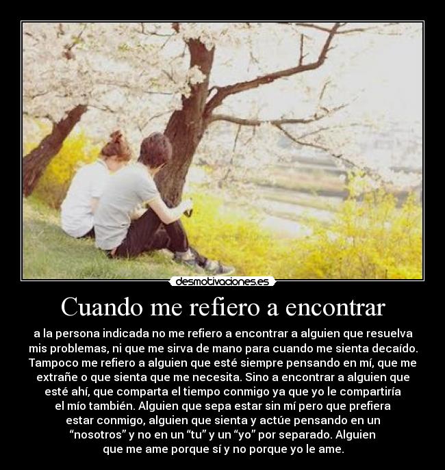 Cuando me refiero a encontrar -