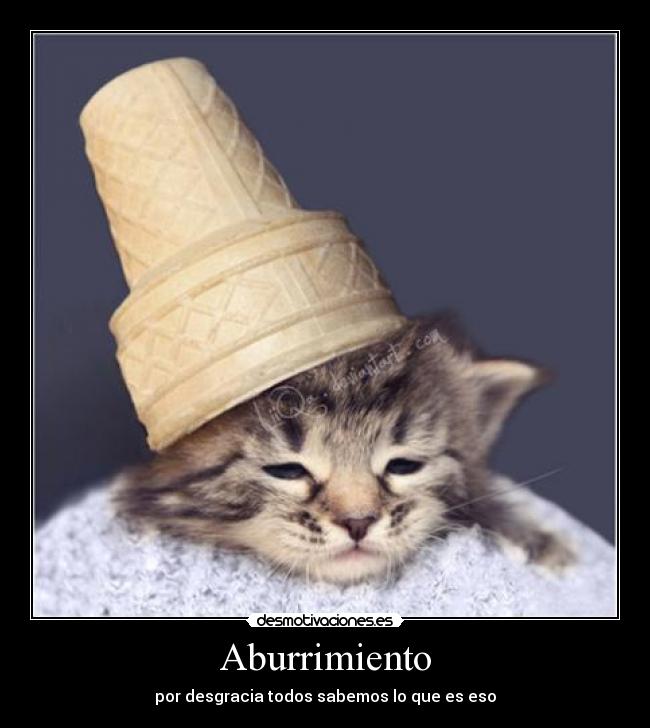 Aburrimiento - por desgracia todos sabemos lo que es eso