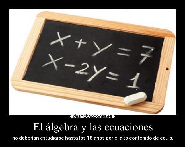 El álgebra y las ecuaciones -