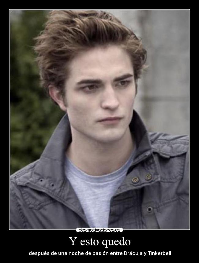 Y esto quedo - después de una noche de pasión entre Drácula y Tinkerbell