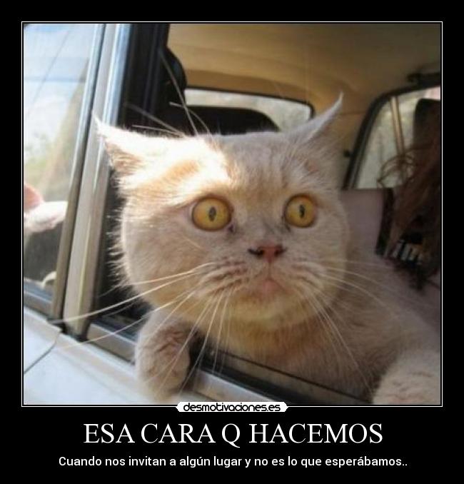 ESA CARA Q HACEMOS - Cuando nos invitan a algún lugar y no es lo que esperábamos..