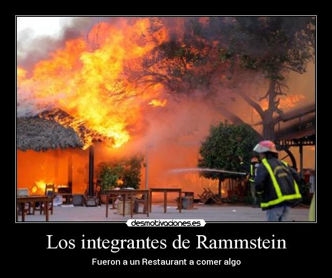 Los integrantes de Rammstein - Fueron a un Restaurant a comer algo