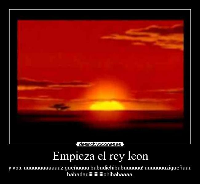 Empieza el rey leon -