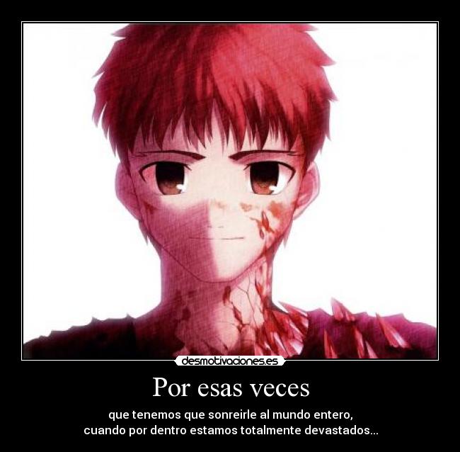 carteles anime fate stay night emiya shirou sad desmotivaciones