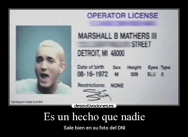 Es un hecho que nadie -